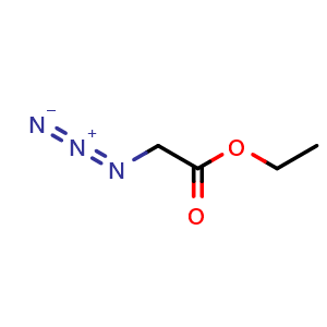 Chemical structure of Ethyl 2-azidoacetate , CAS 637-81-0, AChemBlock P36907