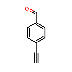 Chemical structure of 4-Ethynyl-benzaldehyde , CAS 63697-96-1, AChemBlock P36909