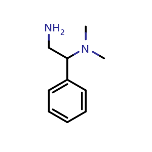 Chemical structure of N-(2-Dimethylamino-2-phenylethyl)amine , CAS 6342-21-8, AChemBlock P36921