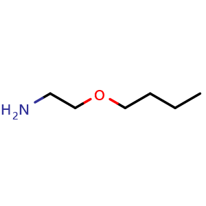 Chemical structure of 2-Butoxyethanamine , CAS 6338-52-9, AChemBlock P36925