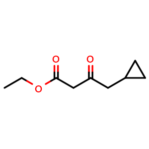 Chemical structure of Ethyl 4-cyclopropyl-3-oxobutanoate , CAS 630399-84-7, AChemBlock P36946