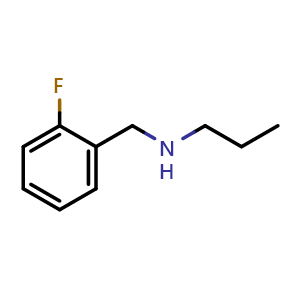 Chemical structure of N-(2-Fluorobenzyl)propan-1-amine , CAS 62924-67-8, AChemBlock P36959