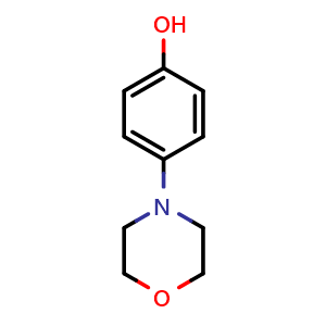 Chemical structure of 4-(4-Morpholinyl)phenol , CAS 6291-23-2, AChemBlock P36960