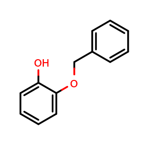 Chemical structure of 2-Benzyloxyphenol , CAS 6272-38-4, AChemBlock P36975