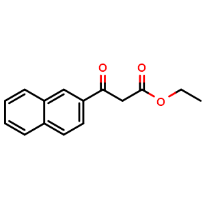 Chemical structure of Ethyl 3-(2-naphthyl)-3-oxopropionate , CAS 62550-65-6, AChemBlock P36991