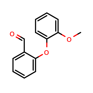 Chemical structure of 2-(2-Methoxyphenoxy)benzaldehyde , CAS 62256-40-0, AChemBlock P37012
