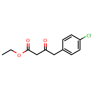 Chemical structure of 4-Chloro-b-oxo-benzenebutanoic acid ethyl ester , CAS 62088-10-2, AChemBlock P37025