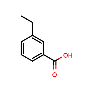 Chemical structure of 3-Ethyl-benzoic acid , CAS 619-20-5, AChemBlock P37036