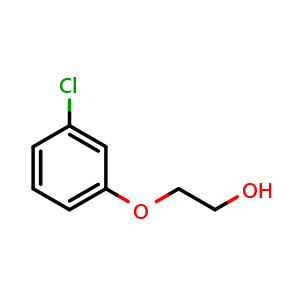 Chemical structure of 2-(3-Chlorophenoxy)ethanol , CAS 6161-83-7, AChemBlock P37049
