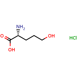 Chemical structure of 5-Hydroxy-D-norvaline hydrochloride , CAS 6152-90-5, AChemBlock P37057