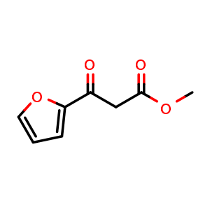 Chemical structure of Methyl 3-(2-furyl)-3-oxopropionate , CAS 615-06-5, AChemBlock P37059