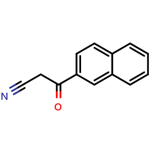Chemical structure of 3-(Naphthalen-2-yl)-3-oxopropionitrile , CAS 613-57-0, AChemBlock P37078
