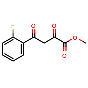 Chemical structure of Methyl 2-fluoro-a,g-dioxo-benzenebutanoate , CAS 608536-99-8, AChemBlock P37110