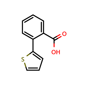 Chemical structure of 2-(2-Thienyl)-benzoic acid , CAS 6072-49-7, AChemBlock P37118