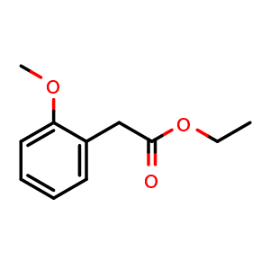 Chemical structure of Ethyl 2-(2-methoxyphenyl)acetate , CAS 6056-23-1, AChemBlock P37125