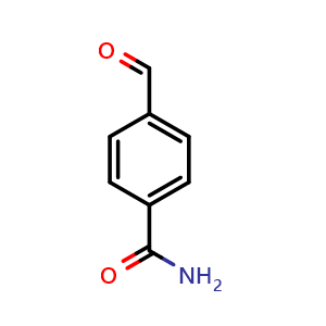 Chemical structure of 4-Formyl-benzamide , CAS 6051-41-8, AChemBlock P37128