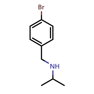 Chemical structure of N-(4-Bromophenylmethyl)isopropylamine , CAS 60376-97-8, AChemBlock P37152