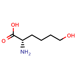Chemical structure of 6-Hydroxy-L-norleucine , CAS 6033-32-5, AChemBlock P37153