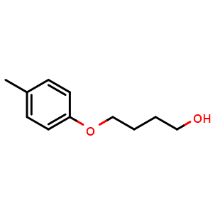 Chemical structure of 4-(4-Methylphenoxy)-1-butanol , CAS 60222-64-2, AChemBlock P37157