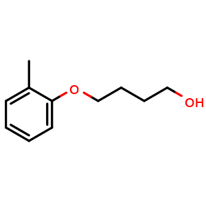 Chemical structure of 4-(2-Methylphenoxy)-1-butanol , CAS 60222-63-1, AChemBlock P37158