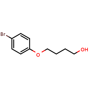 Chemical structure of 4-(4-Bromophenoxy)-1-butanol , CAS 60222-62-0, AChemBlock P37159
