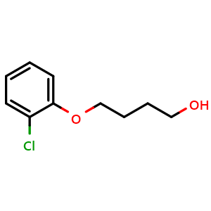 Chemical structure of 4-(2-Chlorophenoxy)-1-butanol , CAS 60222-60-8, AChemBlock P37160