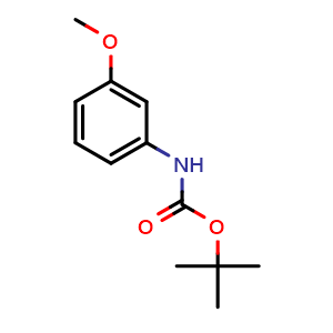 Chemical structure of N-Boc-3-methoxyaniline , CAS 60144-52-7, AChemBlock P37164