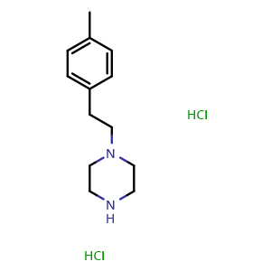 Chemical structure of 1-[2-(4-Methylphenyl)ethyl]piperazine dihydrochloride , CAS 59698-41-8, AChemBlock P37178