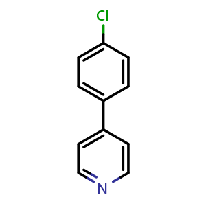 Chemical structure of 4-(4-Chlorophenyl)-pyridine , CAS 5957-96-0, AChemBlock P37183