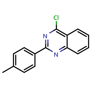 Chemical structure of 4-Chloro-2-(4-methylphenyl)-quinazoline , CAS 59490-96-9, AChemBlock P37189