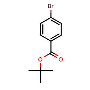Chemical structure of tert-Butyl 4-bromobenzoate , CAS 59247-47-1, AChemBlock P37199