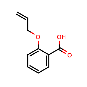 Chemical structure of 2-(2-Propen-1-yloxy)benzoic acid , CAS 59086-52-1, AChemBlock P37207