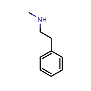 Chemical structure of N-Methylphenethylamine , CAS 589-08-2, AChemBlock P37213