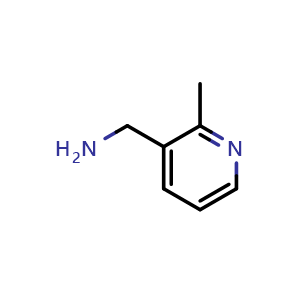 Chemical structure of 2-Methyl-3-pyridinemethanamine , CAS 58539-64-3, AChemBlock P37228