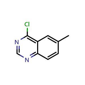 Chemical structure of 4-Chloro-6-methylquinazoline , CAS 58421-79-7, AChemBlock P37234