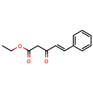 Chemical structure of (4E)-3-Oxo-5-phenyl-4-pentenoic acid ethyl ester , CAS 58369-48-5, AChemBlock P37241