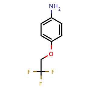 Chemical structure of 4-(2,2,2-Trifluoroethoxy)aniline , CAS 57946-61-9, AChemBlock P37277