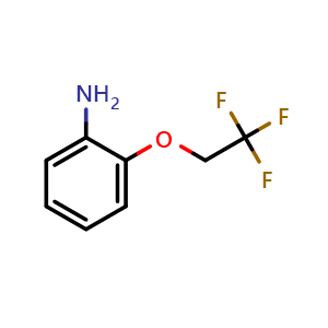 Chemical structure of 2-(2,2,2-Trifluoroethoxy)-benzenamine , CAS 57946-60-8, AChemBlock P37278