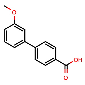Chemical structure of 3'-Methoxy-4-biphenylcarboxylic acid , CAS 5783-36-8, AChemBlock P37281