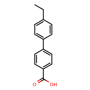 Chemical structure of 4'-Ethyl-4-biphenylcarboxylic acid , CAS 5731-13-5, AChemBlock P37329
