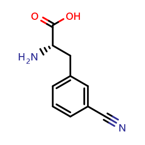 Chemical structure of 3-Cyano-L-phenylalanine , CAS 57213-48-6, AChemBlock P37340
