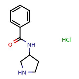 Chemical structure of N-3-Pyrrolidinylbenzamide hydrochloride , CAS 57152-17-7, AChemBlock P37341