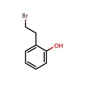 Chemical structure of 2-(2-Bromoethyl)-phenol , CAS 57027-75-5, AChemBlock P37343