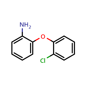 Chemical structure of 2-(2-Chlorophenoxy)aniline , CAS 56966-47-3, AChemBlock P37348