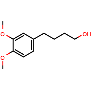 Chemical structure of 3,4-Dimethoxy-benzenebutanol , CAS 56880-86-5, AChemBlock P37353