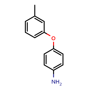 Chemical structure of 4-(3-Methylphenoxy)aniline , CAS 56705-84-1, AChemBlock P37364