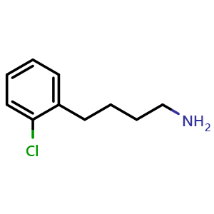 Chemical structure of 2-Chloro-benzenebutanamine , CAS 566913-12-0, AChemBlock P37368