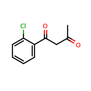 Chemical structure of 1-(2-Chlorophenyl)-1,3-butanedione , CAS 56464-74-5, AChemBlock P37383
