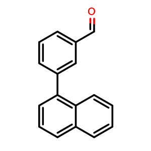Chemical structure of 3-(1-Naphthalenyl)benzaldehyde , CAS 56432-20-3, AChemBlock P37387