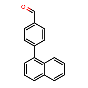 Chemical structure of 4-(1-Naphthalenyl)-benzaldehyde , CAS 56432-18-9, AChemBlock P37388